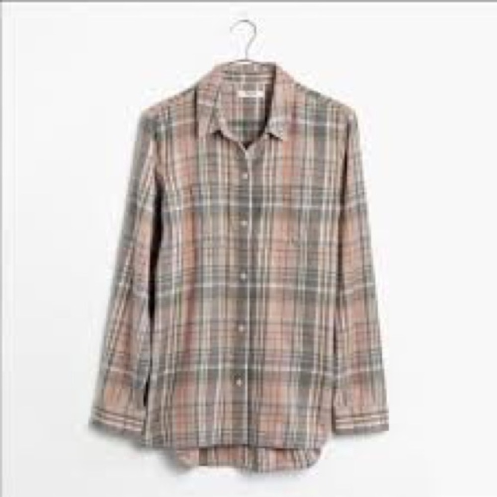 Madewell ex-boyfriend flannel shirt in xs